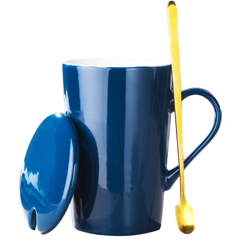 Zodiac Ceramic Cup with Lid and Spoon