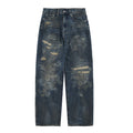 Washed Japanese Casual Straight Jeans