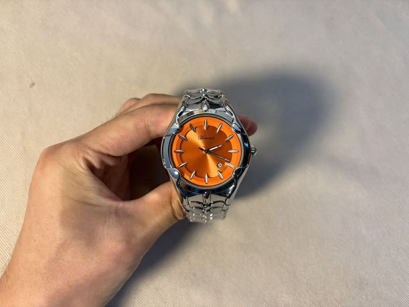 Men's Y2K Style Quartz Watch with Wormhole Dial
