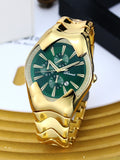 Men's Y2K Style Quartz Watch with Wormhole Dial